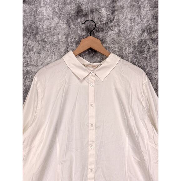 New Soft Surroundings Top 24W Womens Perfect Long Sleeve Button Shirt Plus Size - Picture 2 of 8